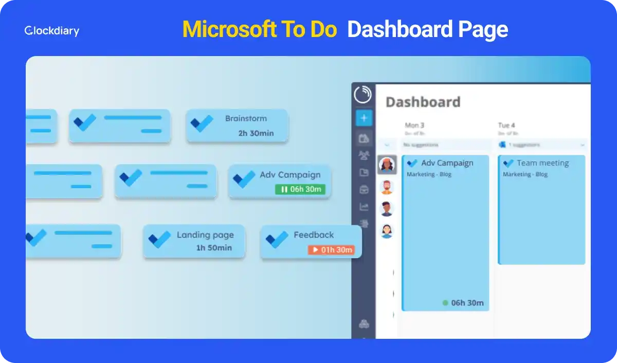 Microsoft To Do Dashboard Page, one of the best daily planner apps