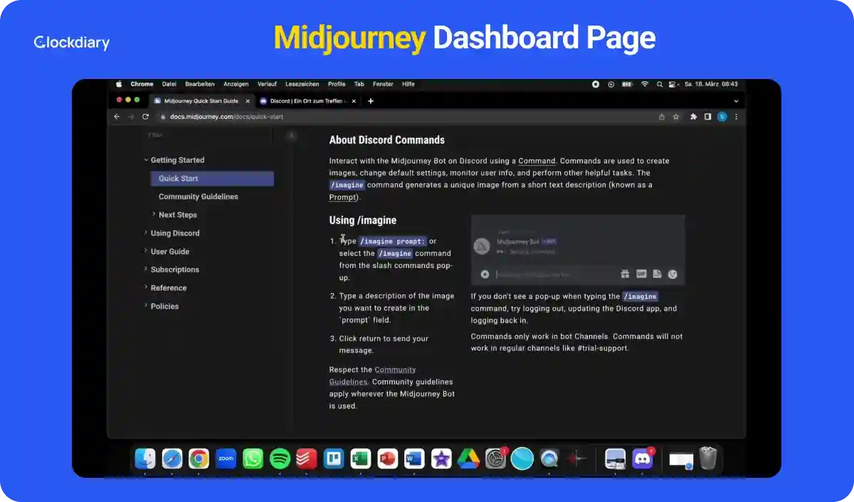 Midjourney Dashboard Page