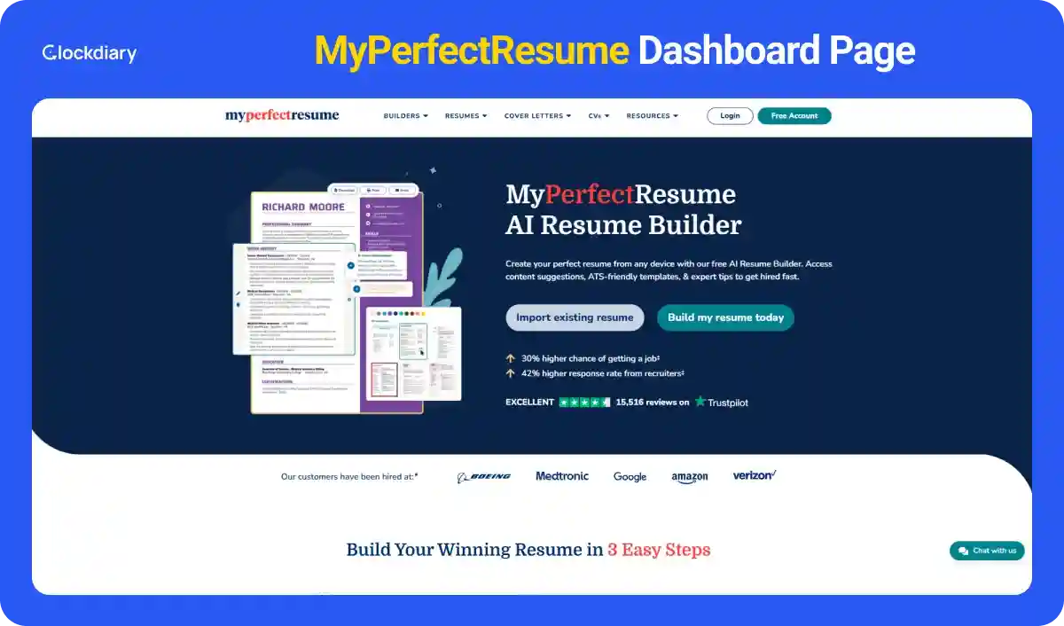 MyPerfectResume , one of the best AI Productivity Tools