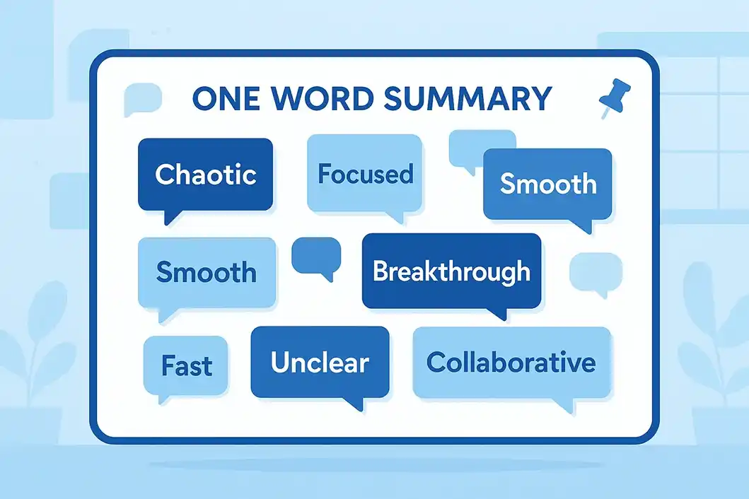One Word Summary Retrospective