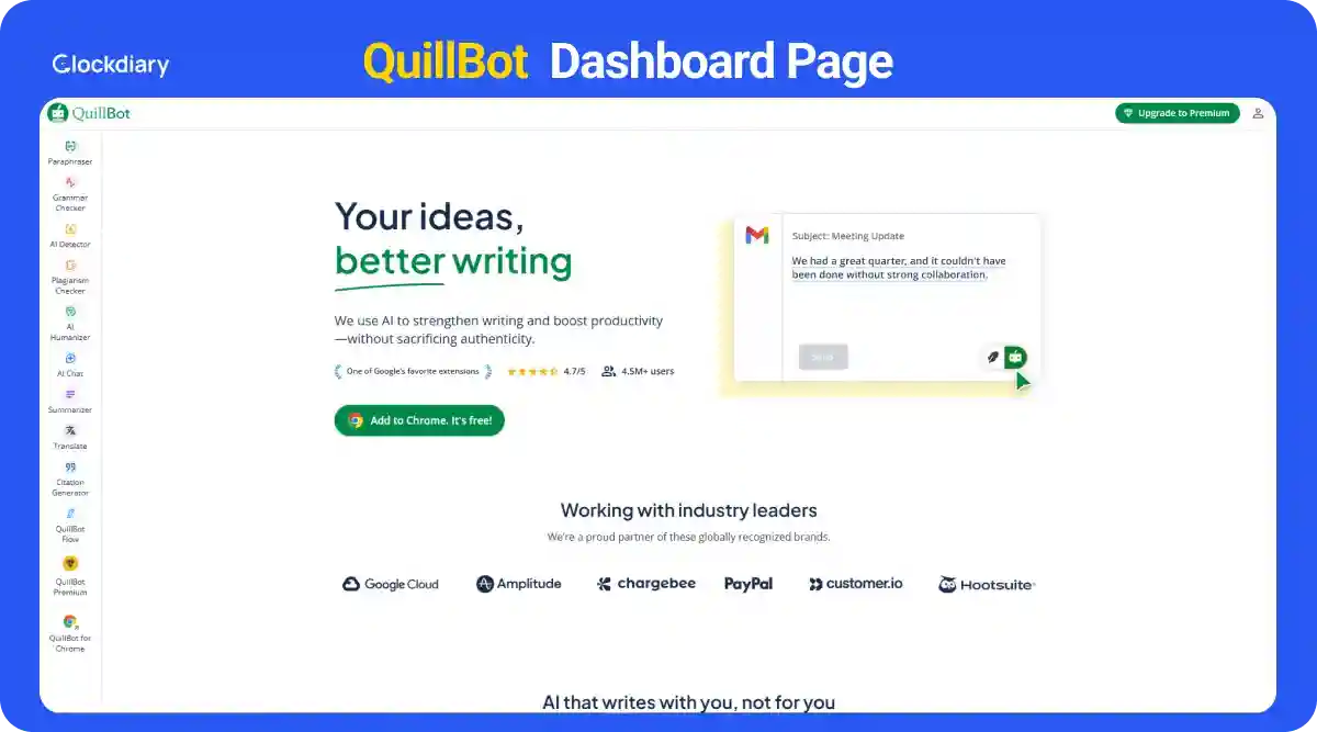QuillBot , one of the best AI Productivity tools