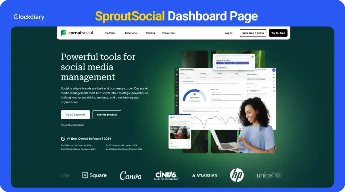Sprout Social Dashboard Page