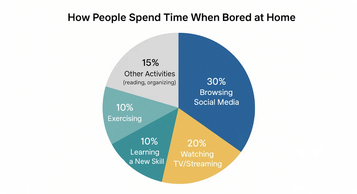 How people spend time when bored at home