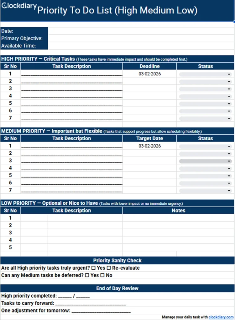Free To-Do List Templates (Customizable)
