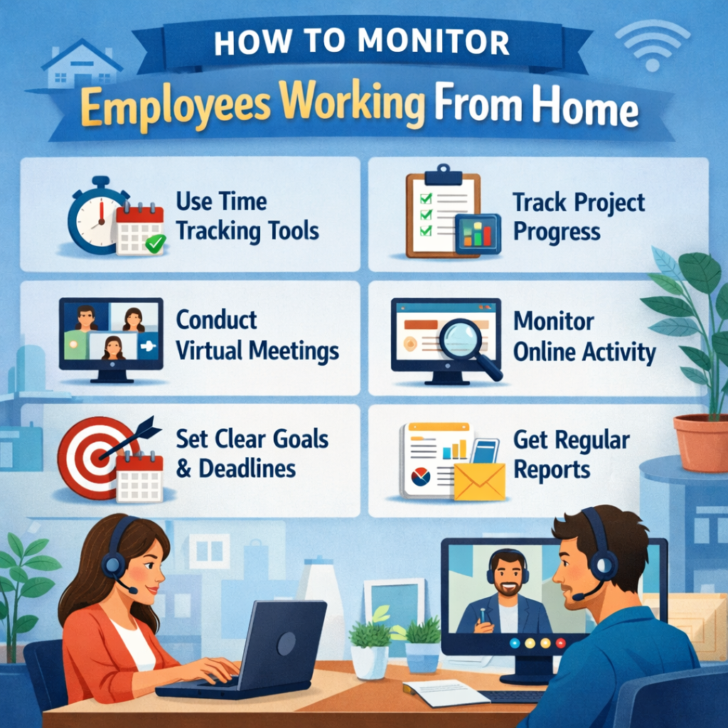 Monitor employee working from home